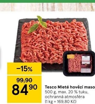 Hovězí mleté maso Tesco