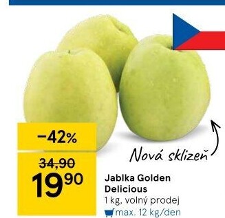 Jablka Golden Delicious