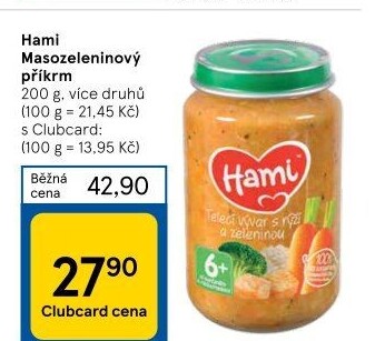 Příkrm masozeleninový Hami