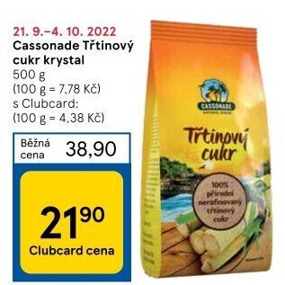 Třtinový cukr Cassonade