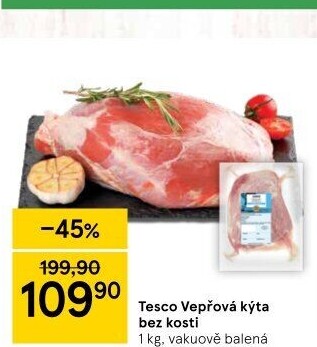 Vepřová kýta bez kosti Tesco