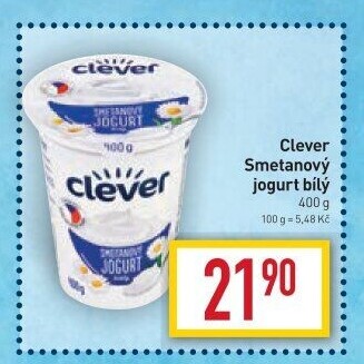 Bílý jogurt smetanový Clever