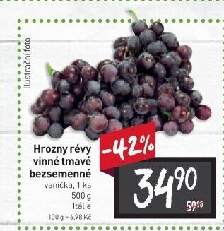 Hrozny tmavé bezsemenné