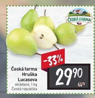 Hrušky zelené Lucasova Česká Farma