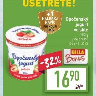 Jogurt ochucený Opočenský Bohemilk