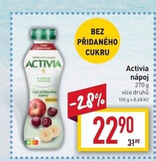 Jogurtový nápoj Activia Danone