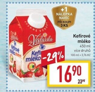 Kefírové mléko ochucené Mlékárna Valašské Meziříčí