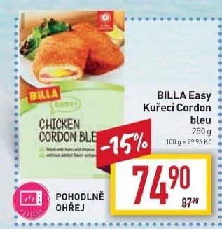 Kuřecí cordon bleu Easy Billa