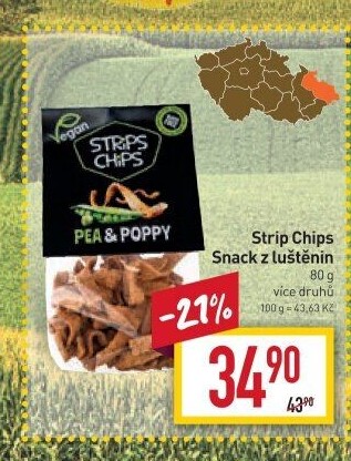 Luštěninové chipsy bio Strips Chips