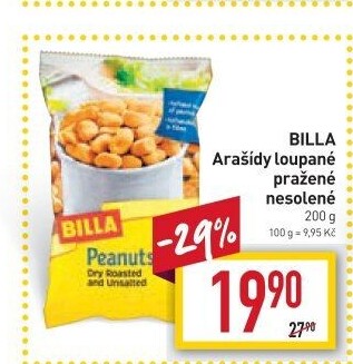 Pražené arašídy Billa