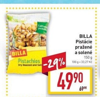 Pražené pistácie Billa