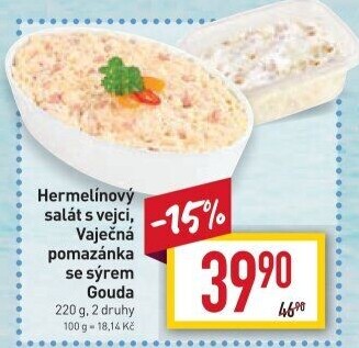 Salát hermelínový s vejci