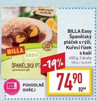 Španělský ptáček s rýží Easy Billa