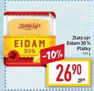 Sýr Eidam 30% Zlatý sýr Milkpol