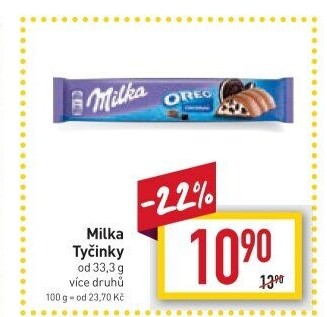 Tyčinka čokoládová Milka