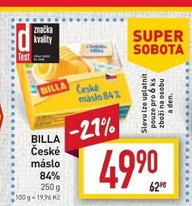 Máslo Billa