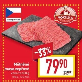 Maso mleté vepřové Vocílka