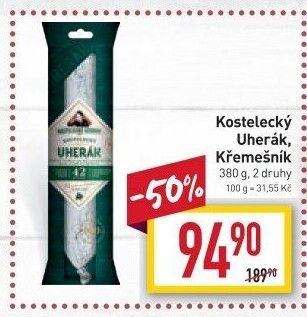 Salám Uherák kostelecký Kostelecké uzeniny