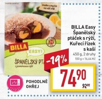 Španělský ptáček s rýží Easy Billa