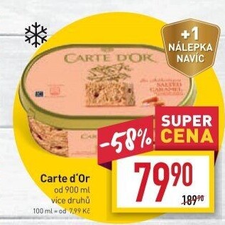 Zmrzlina ve vaničce Carte D'