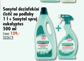 Dezinfekční univerzální čistič na podlahy + Sprej Sanytol