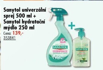 Dezinfekční univerzální čistič ve spreji + tekuté mýdlo Sanytol
