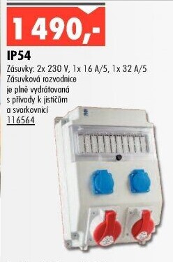 Jištěná zásuvková rozvodnice