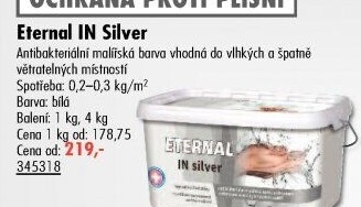 Malířská barva Eternal In silver