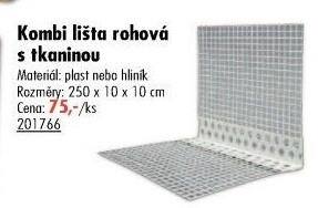 Rohová lišta s tkaninou Den Braven