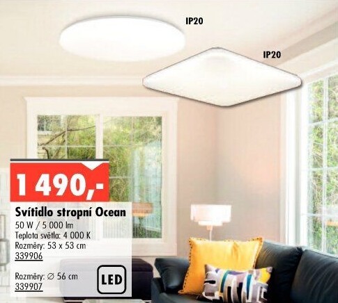 Stropní LED svítidlo Ocean Top Light