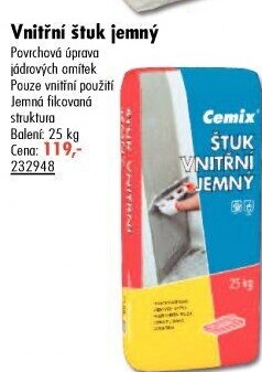 Štuková omítka Cemix