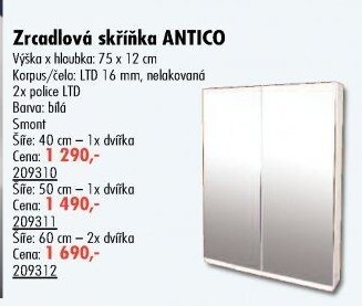 Zrcadlová skříňka Antico