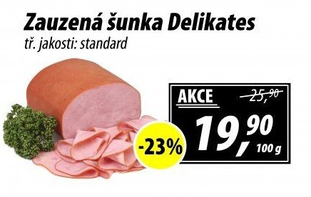 Šunka zauzená delikates standard