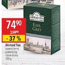 Čaj sypaný černý Earl Grey tea Ahmad Tea