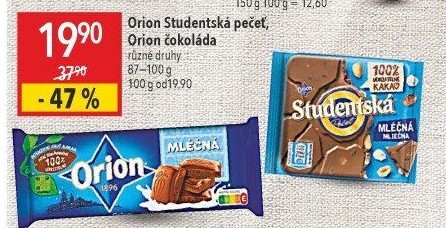 Čokoláda Studentská pečeť Orion