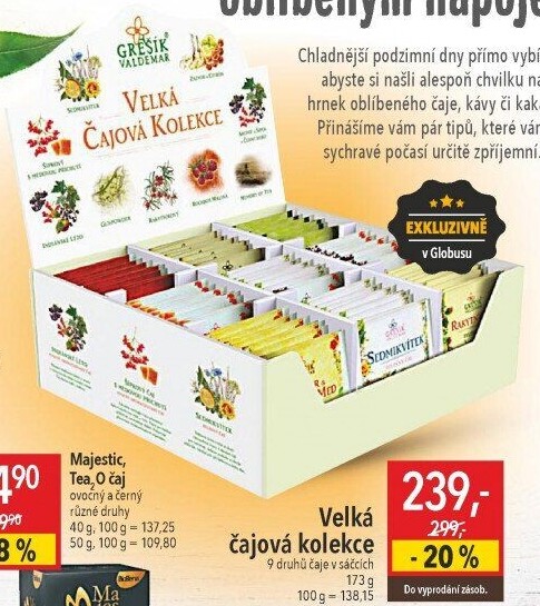 Kolekce čajů Velká Grešík