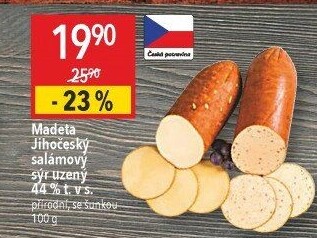 Sýr uzený salámový Jihočeský Madeta