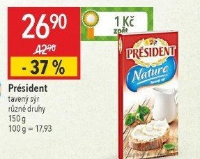 Tavené sýry Président