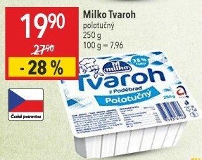 Tvaroh polotučný z Poděbrad Milko
