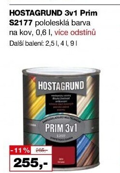 Barva na kov Prim 3 v 1 Hostagrund