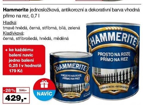 Barva přímo na rez Hammerite