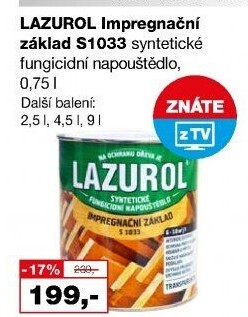 Impregnační základ na dřevo Lazurol