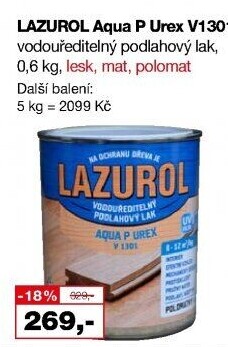 Lazura na dřevo Aqua P Urex Lazurol
