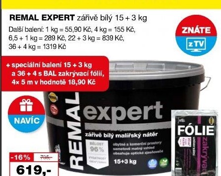 Malířský nátěr Expert Remal