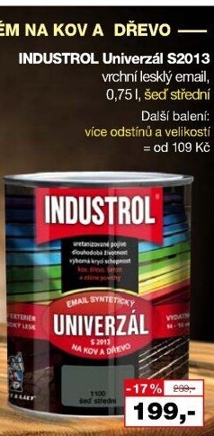 Nátěr na kov a dřevo Univerzál lesk Industrol