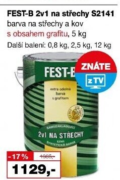 Nátěr na střechy i železo Fest - B 2v1