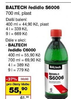 Ředidlo S6006 Barvy a laky Hostivař