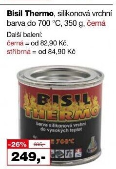 Silikonová vrchní barva Thermo Bisil
