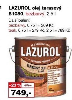 Terasový olej Lazurol