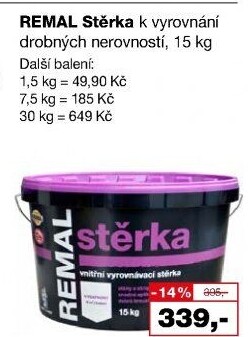Vyrovnávací stěrka Remal